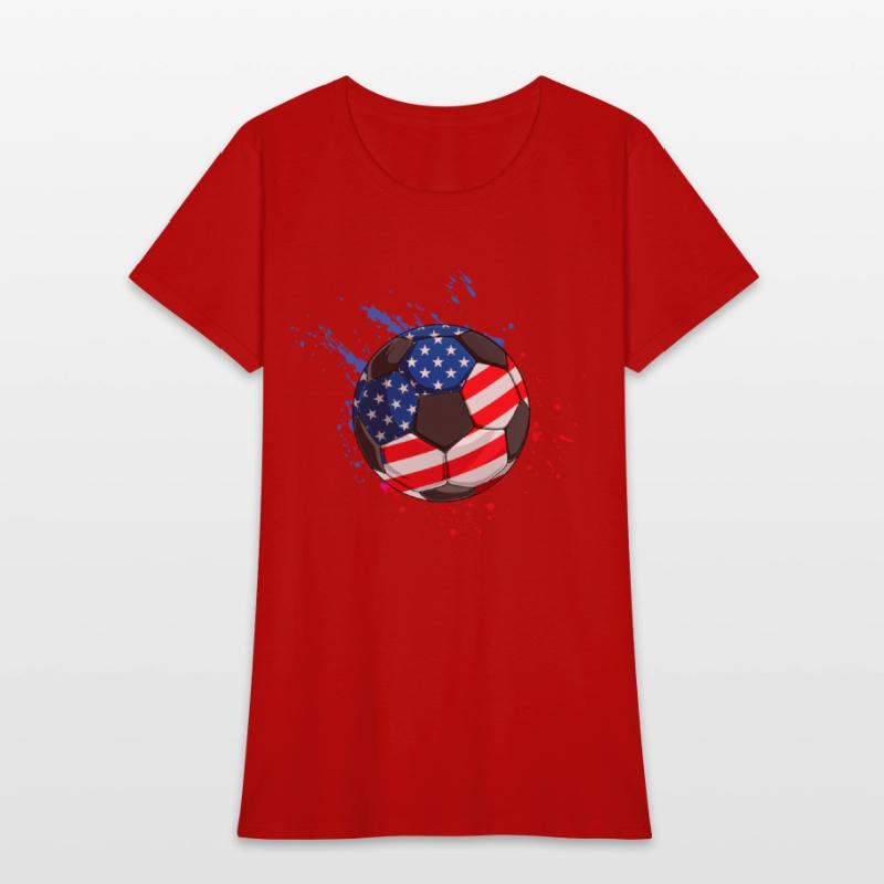 Patriotic Soccer 4th of July USA American Flag