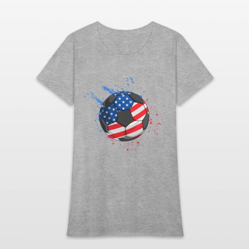 Patriotic Soccer 4th of July USA American Flag