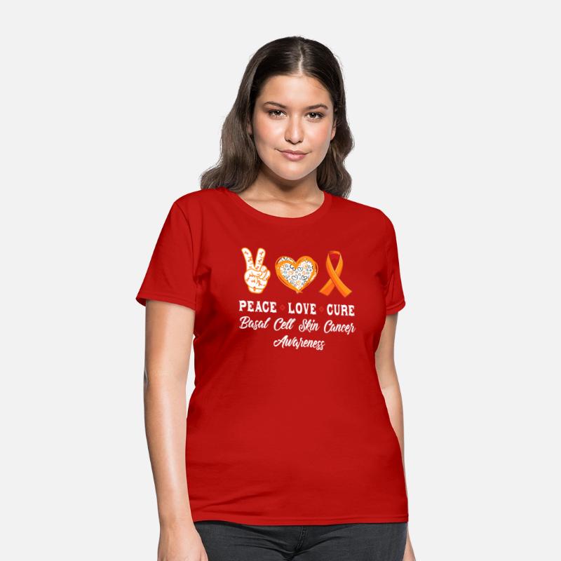 Peace Love cure basal cell skin cancer awareness