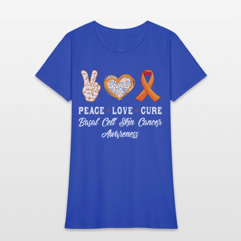 Peace Love cure basal cell skin cancer awareness