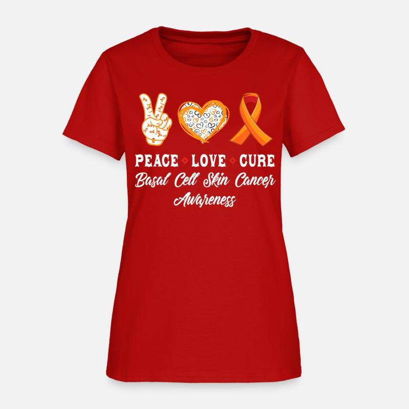 Peace Love cure basal cell skin cancer awareness