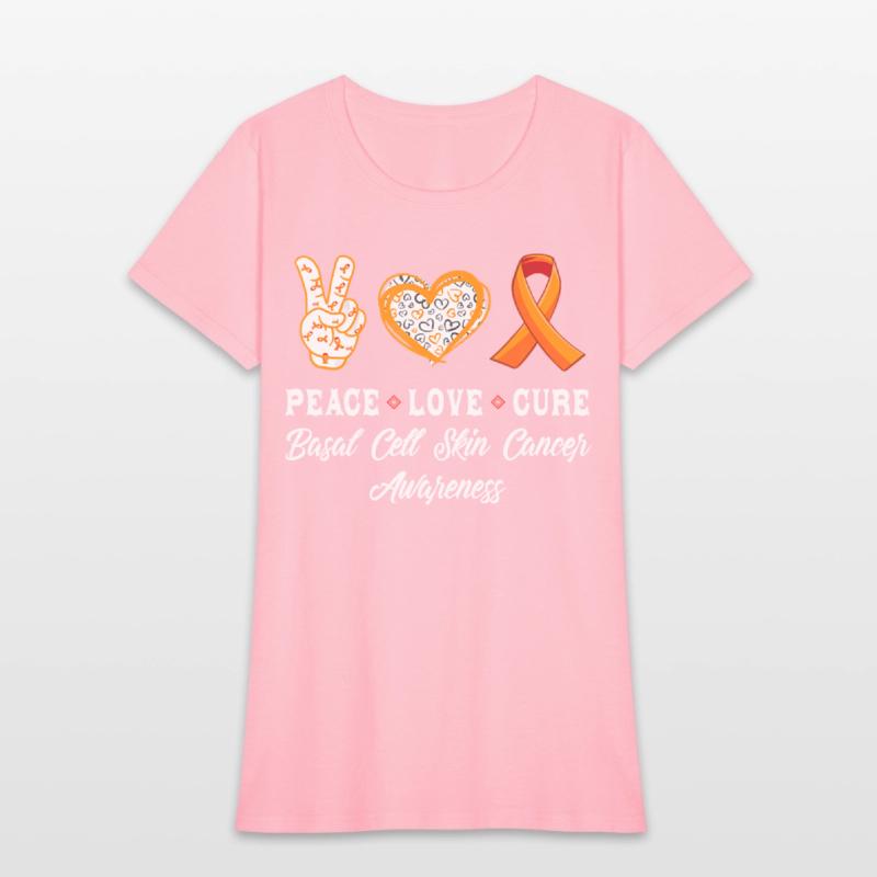 Peace Love cure basal cell skin cancer awareness