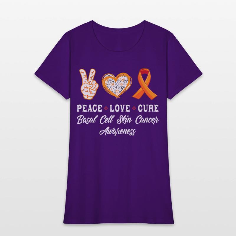 Peace Love cure basal cell skin cancer awareness