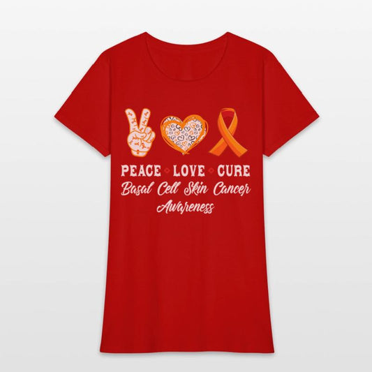 Peace Love cure basal cell skin cancer awareness