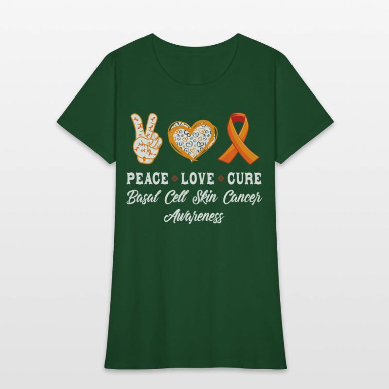 Peace Love cure basal cell skin cancer awareness