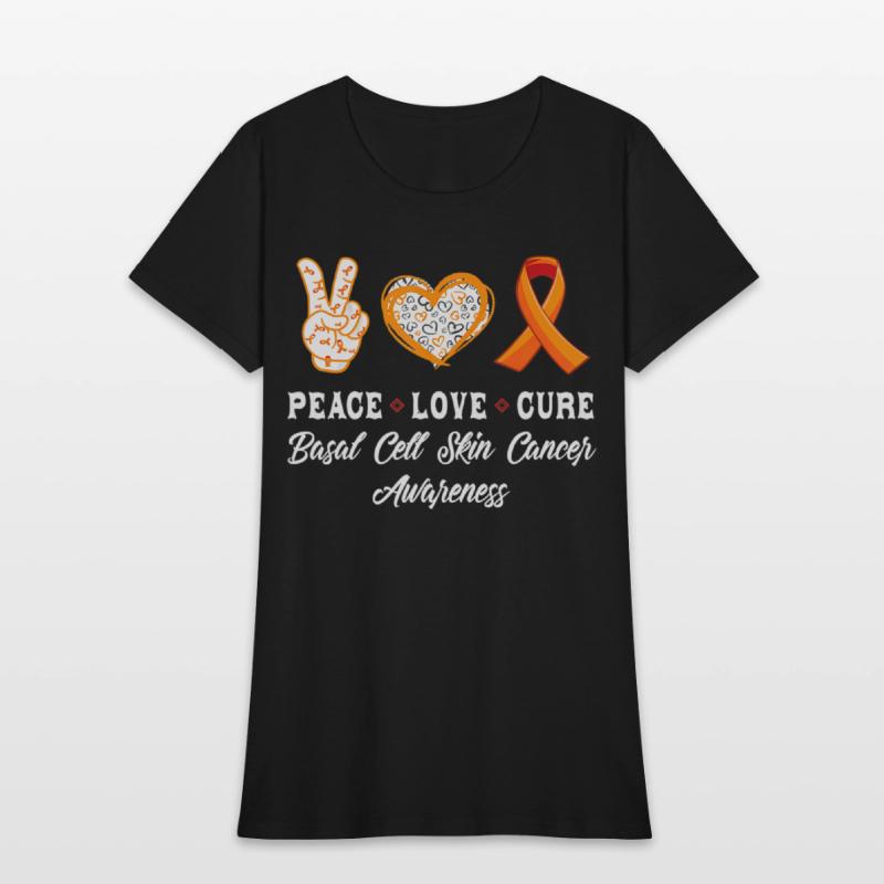 Peace Love cure basal cell skin cancer awareness