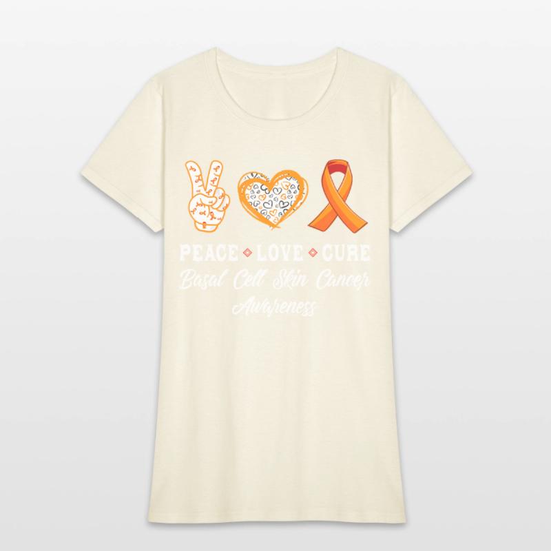 Peace Love cure basal cell skin cancer awareness