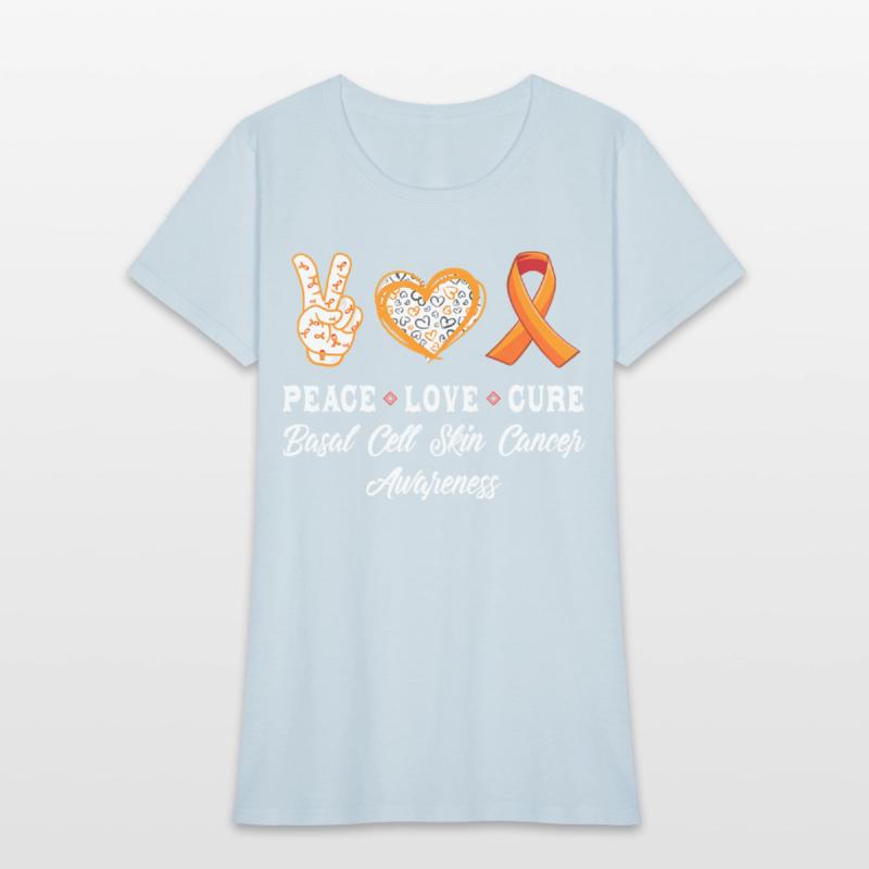 Peace Love cure basal cell skin cancer awareness