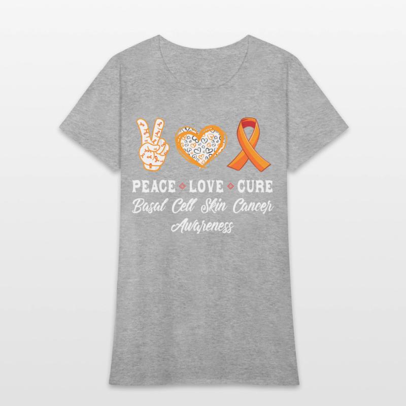 Peace Love cure basal cell skin cancer awareness