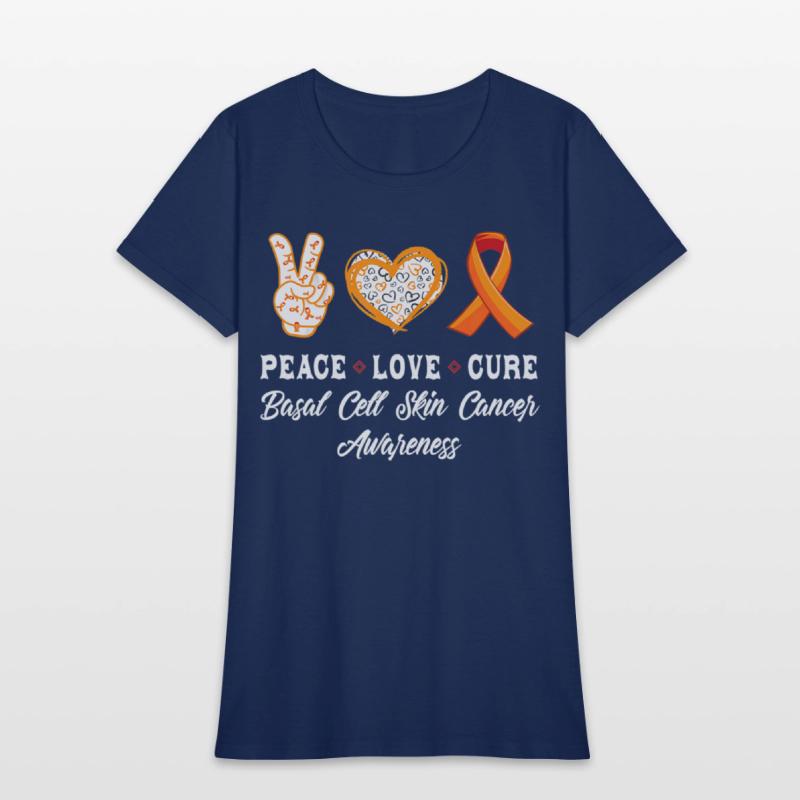 Peace Love cure basal cell skin cancer awareness