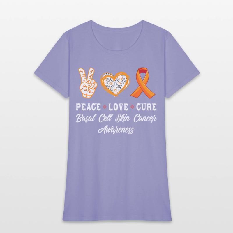 Peace Love cure basal cell skin cancer awareness