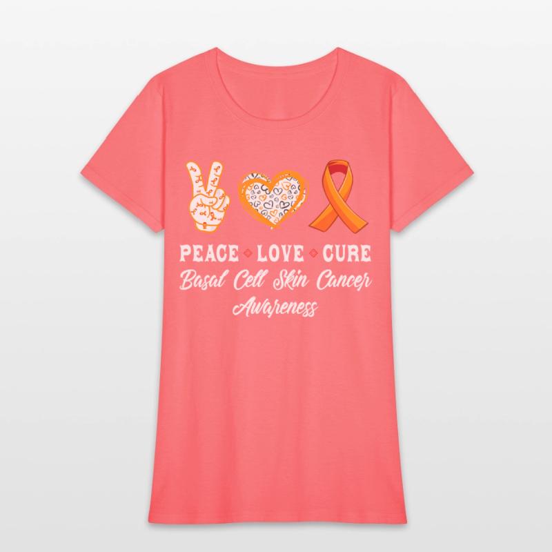 Peace Love cure basal cell skin cancer awareness