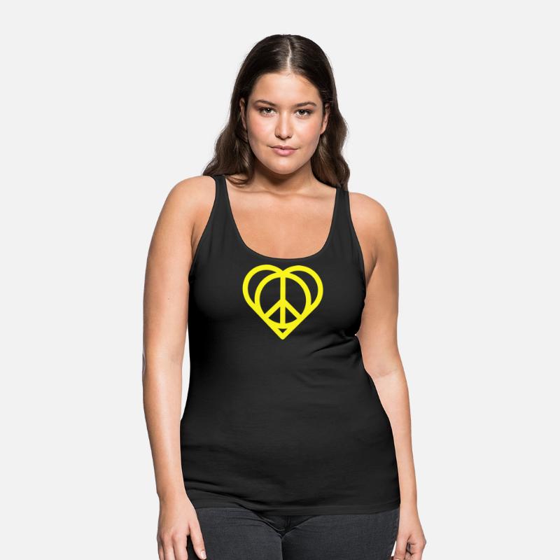 Peaceful Heart with Peace Sign Pattern