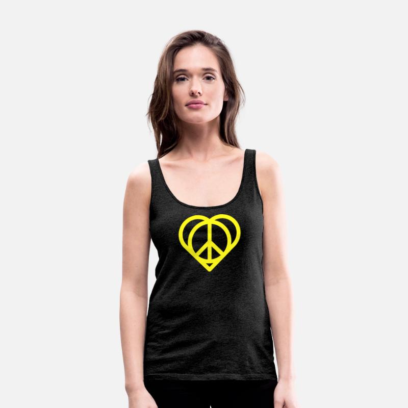 Peaceful Heart with Peace Sign Pattern