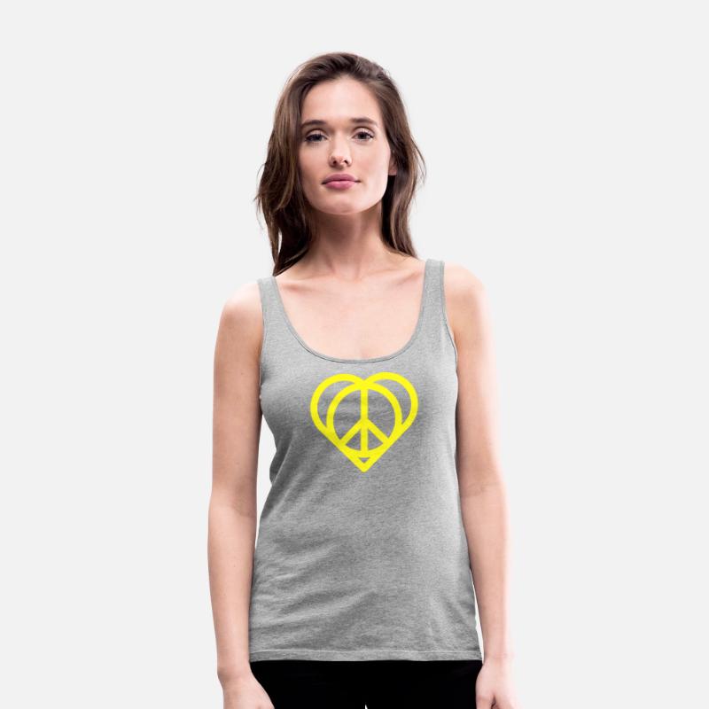 Peaceful Heart with Peace Sign Pattern