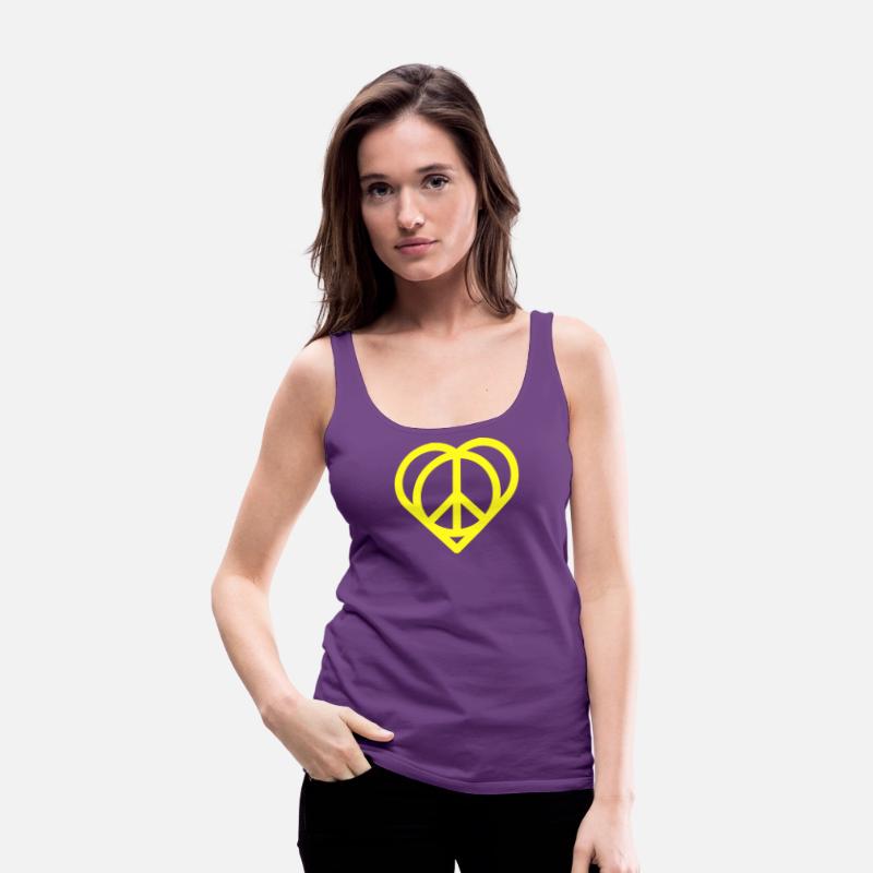 Peaceful Heart with Peace Sign Pattern