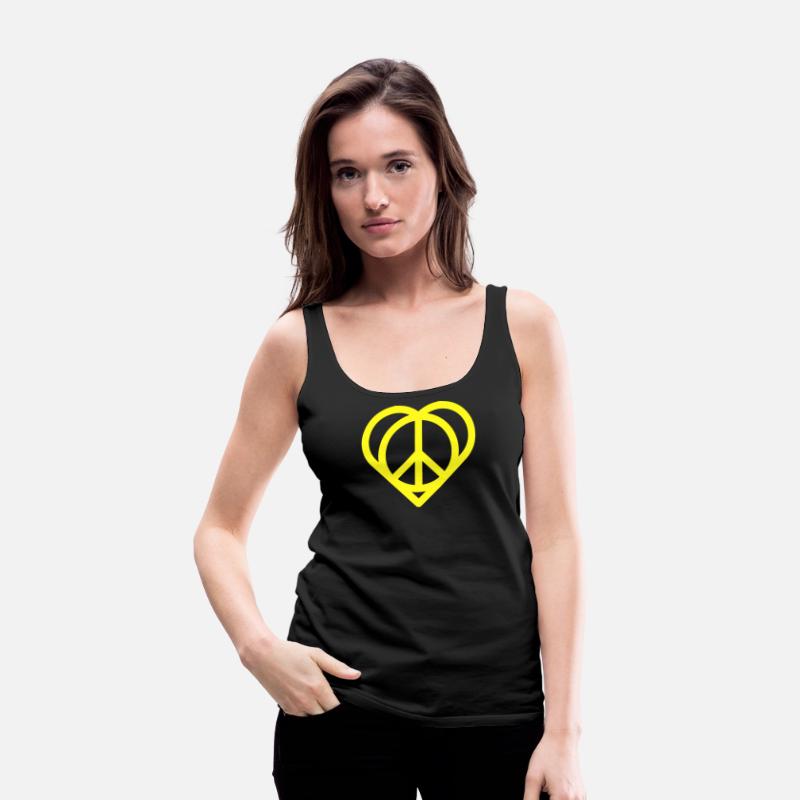 Peaceful Heart with Peace Sign Pattern
