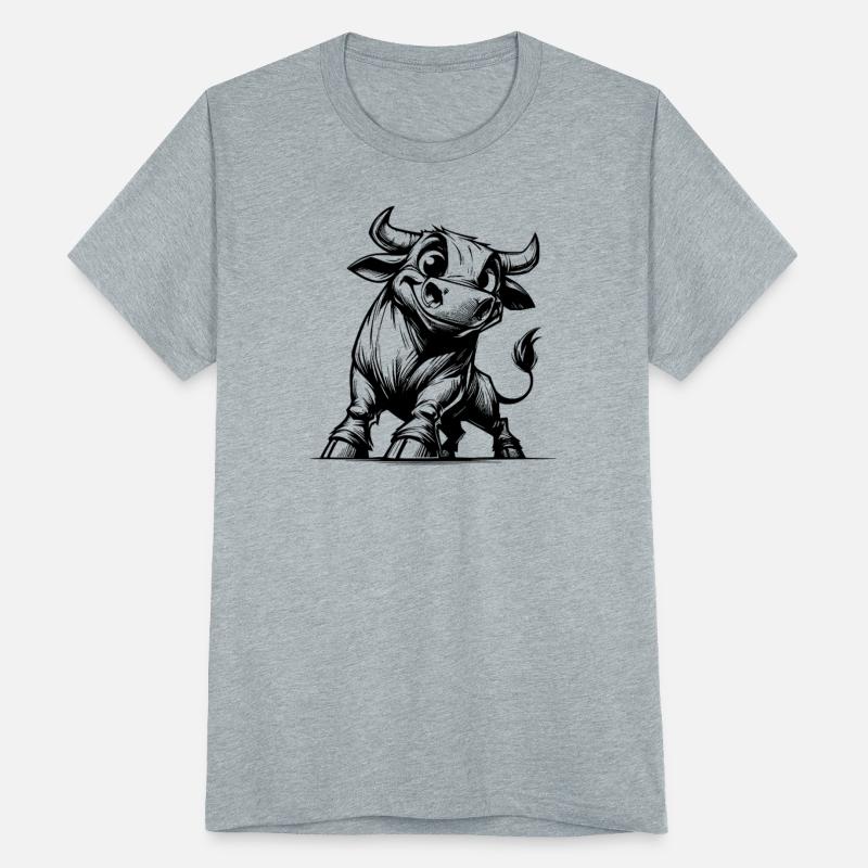 Pencil Bull Drawing With Huge Horns