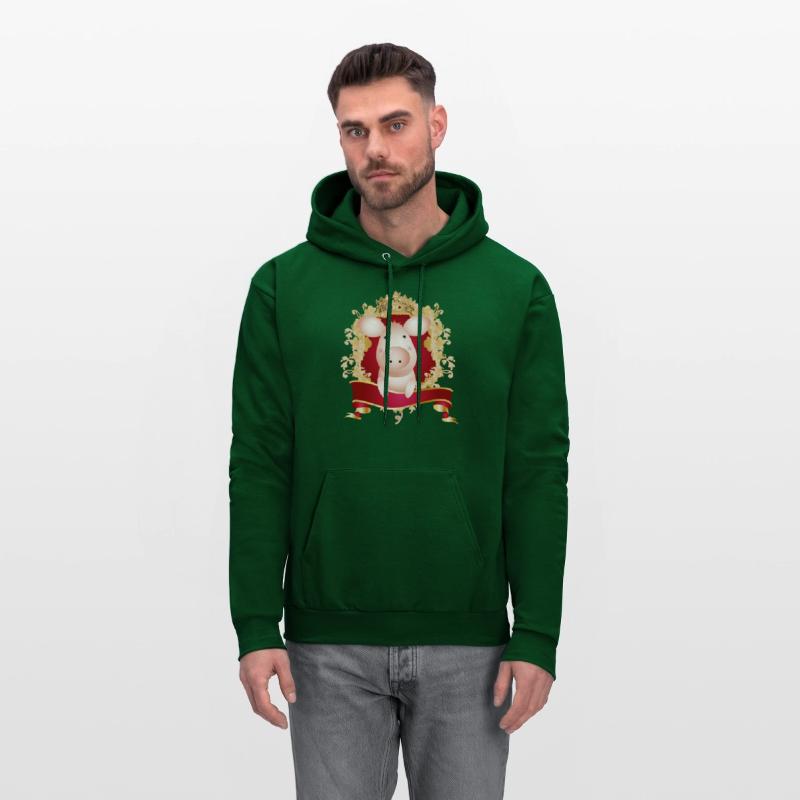 Pig with magnificent coat of arms and banner