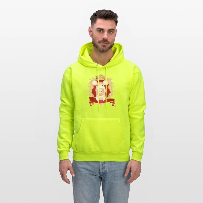 Pig with magnificent coat of arms and banner