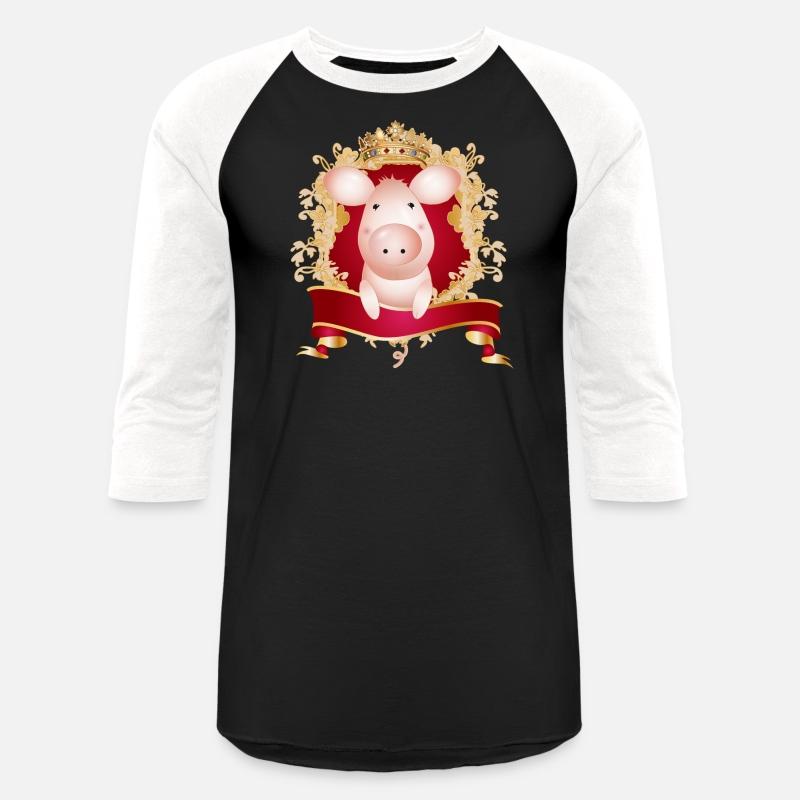 Pig with magnificent coat of arms and banner