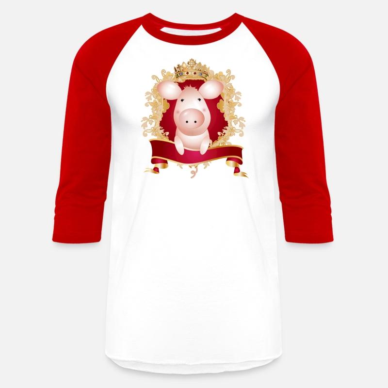 Pig with magnificent coat of arms and banner