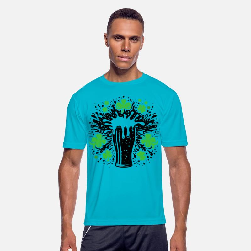 Pint of beer into a splash of shamrocks