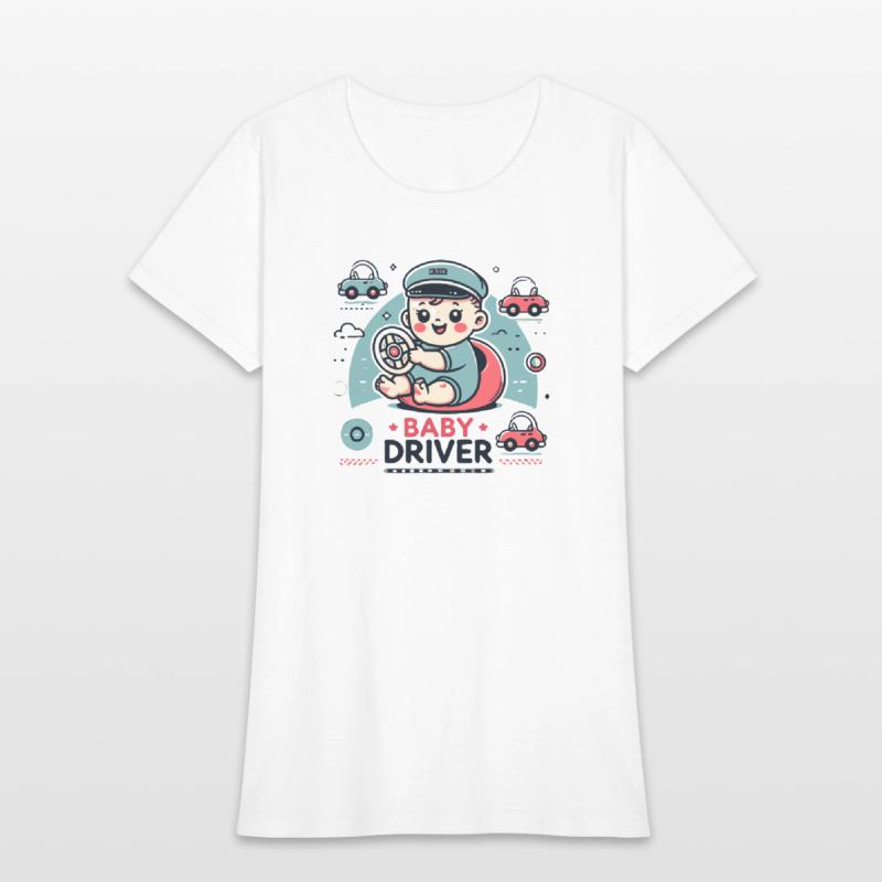Playful Baby Driver Illustration