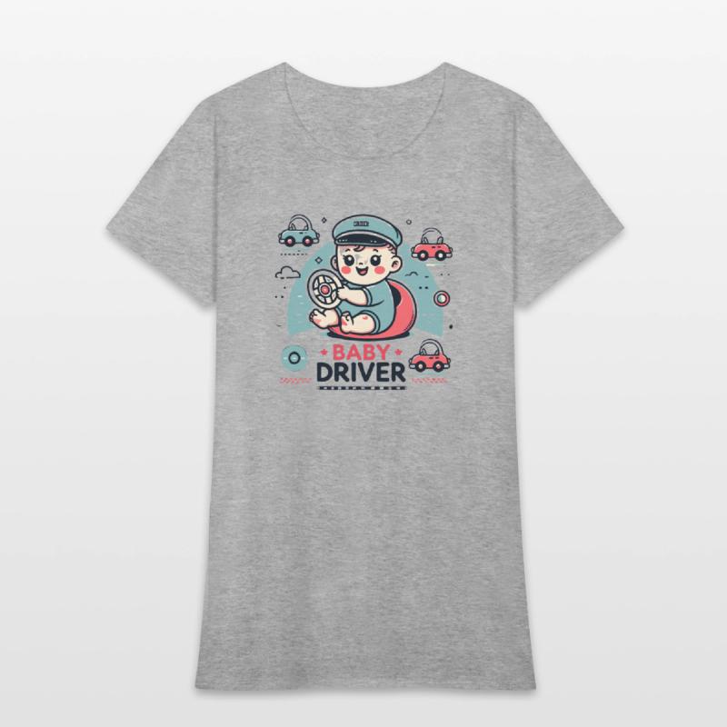Playful Baby Driver Illustration