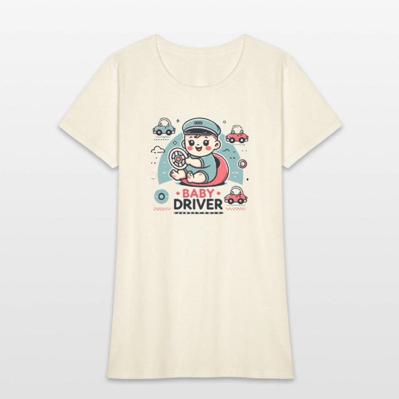 Playful Baby Driver Illustration