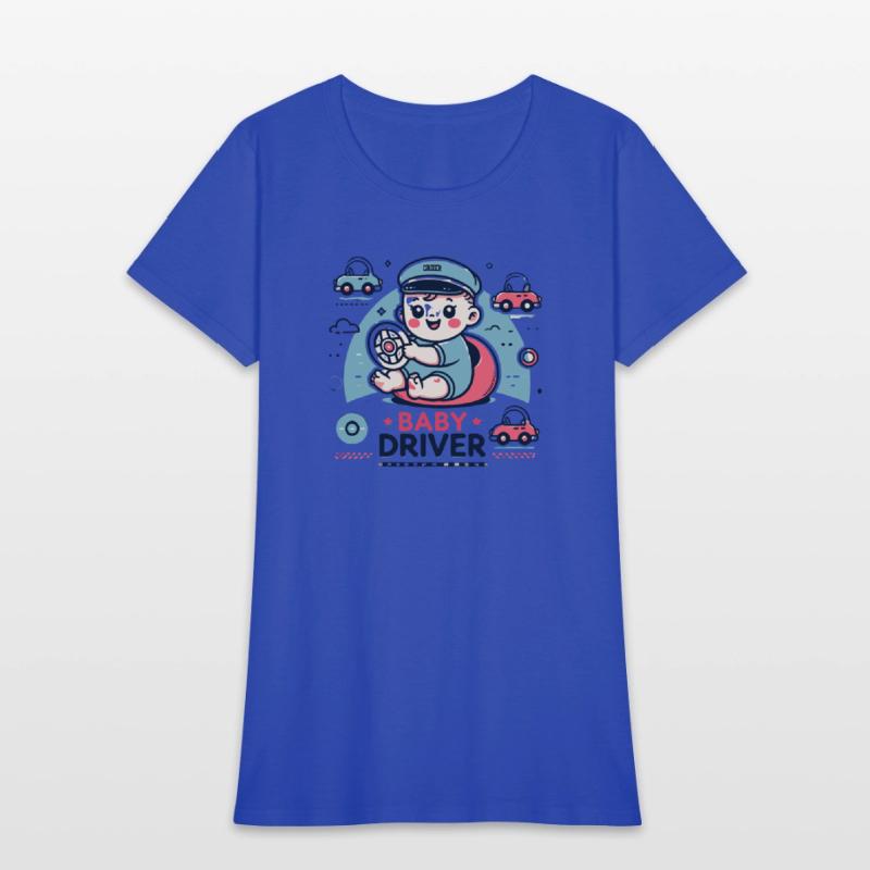 Playful Baby Driver Illustration