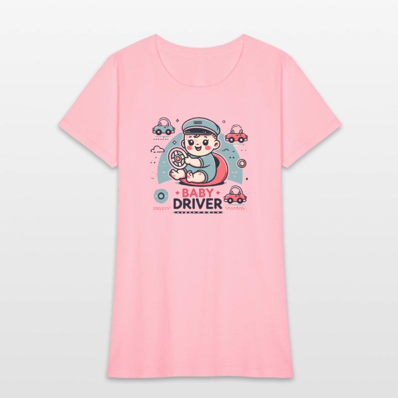 Playful Baby Driver Illustration