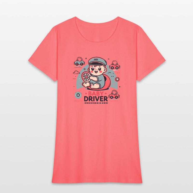 Playful Baby Driver Illustration
