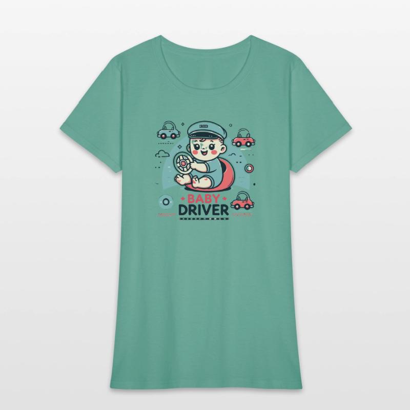 Playful Baby Driver Illustration