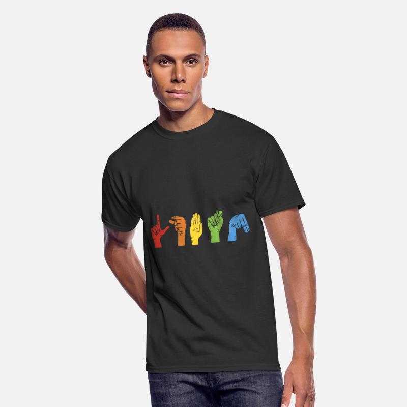 Pride LGBTQ Sign Language Colorful