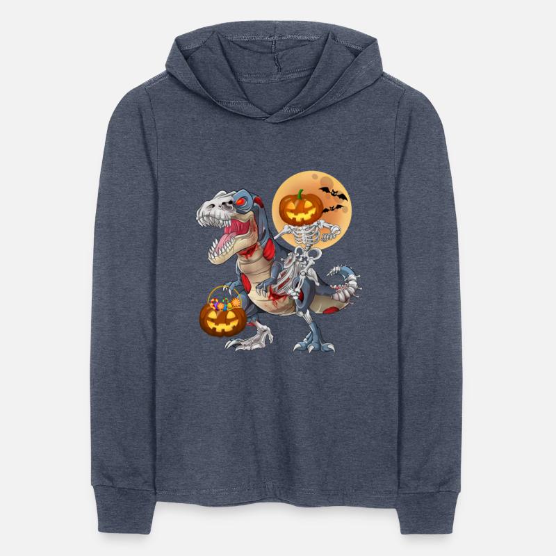 Pumpkin Skeleton Riding Zombie Dinosaur Halloween