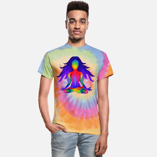 Rainbow Yoga Half Lotus Pose