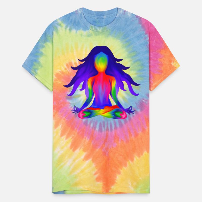 Rainbow Yoga Half Lotus Pose