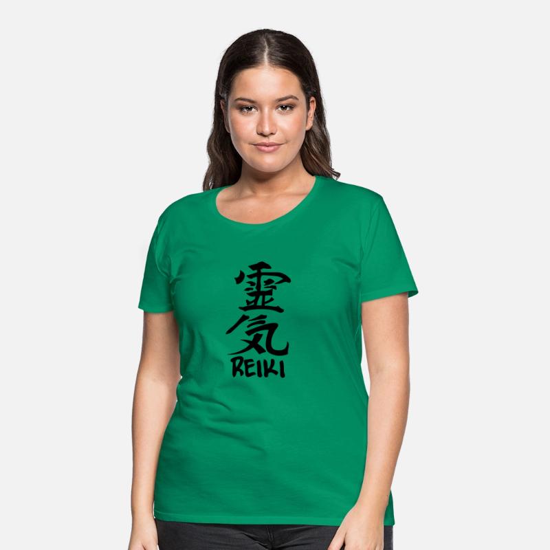 Reiki japanese kanji character with text 'REIKI'