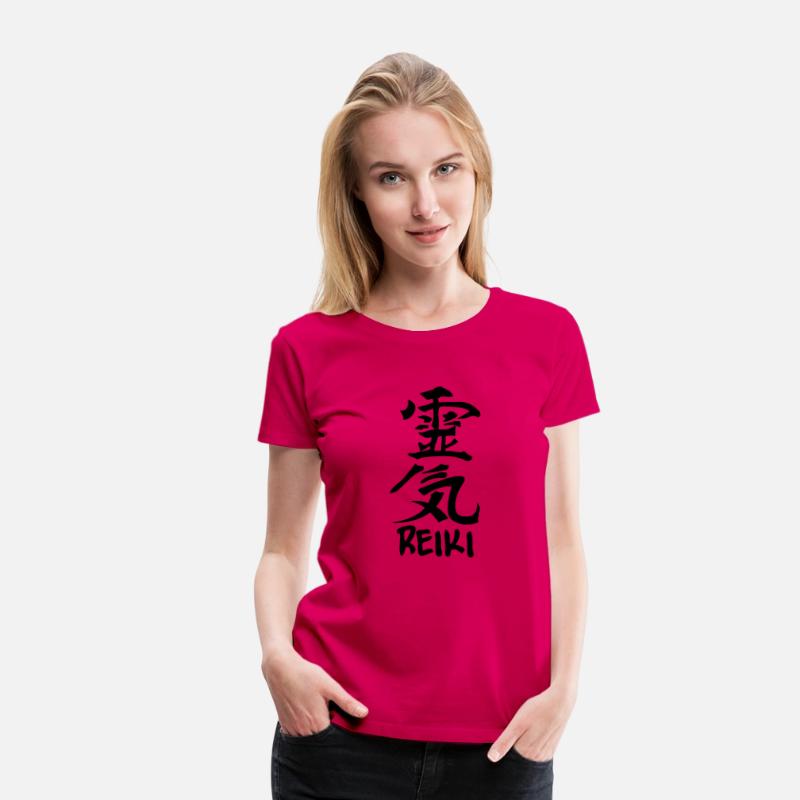 Reiki japanese kanji character with text 'REIKI'