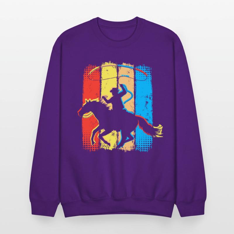 Retro Cowboy Horseman - Horseriding Western Rider