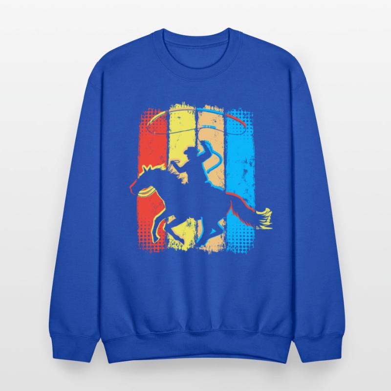 Retro Cowboy Horseman - Horseriding Western Rider