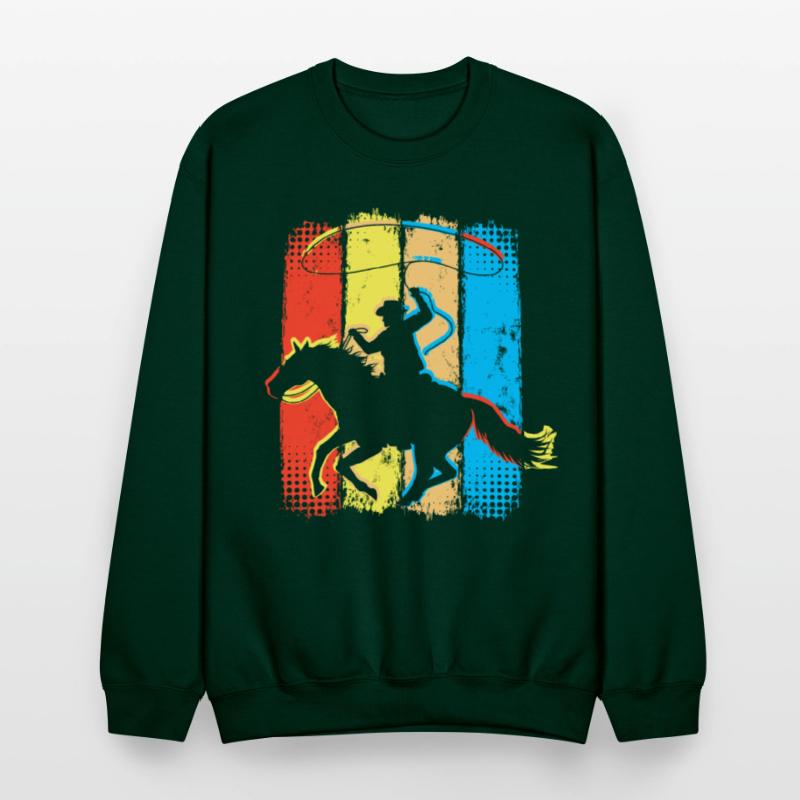 Retro Cowboy Horseman - Horseriding Western Rider