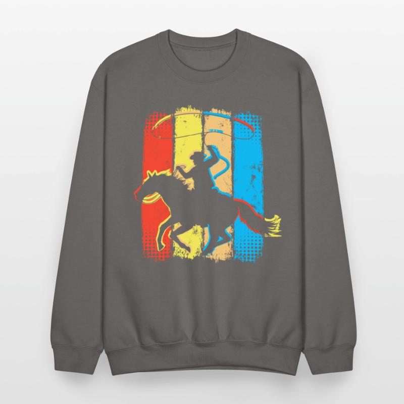 Retro Cowboy Horseman - Horseriding Western Rider