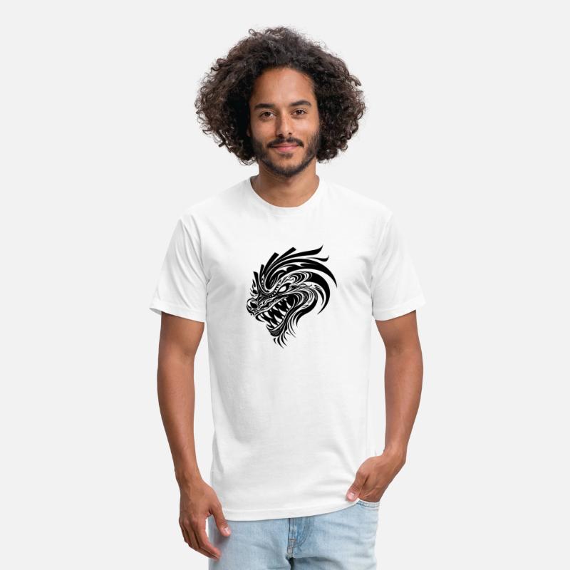 Roaring Chinese Dragon In Tattoo Style