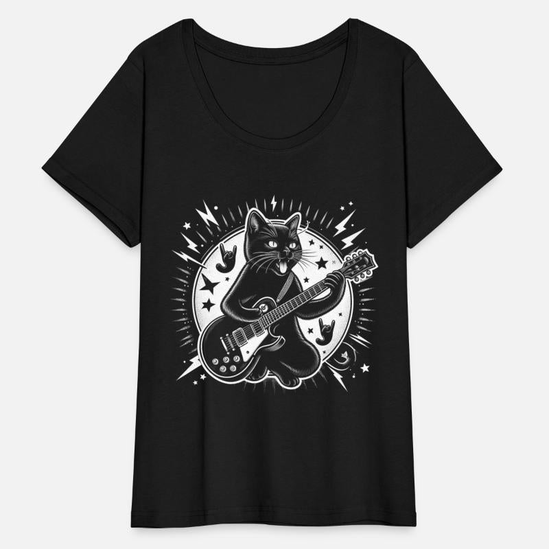 Rock Star Rock and Roll Cat Playing Guitar