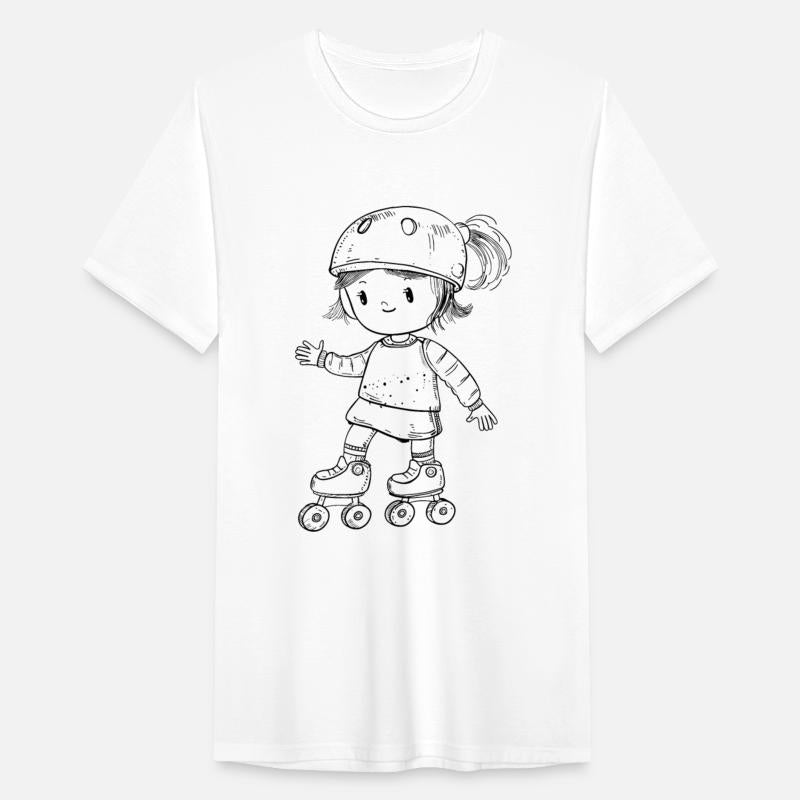 Roller Skating Girl Comic Look