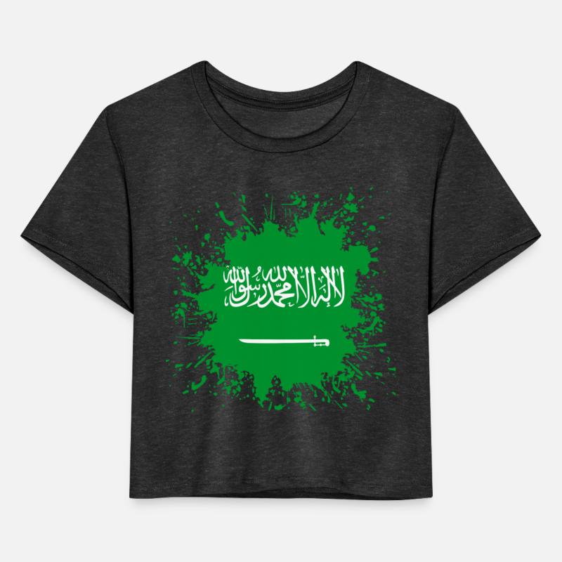 Saudi Arabia Flag Paint Splatter