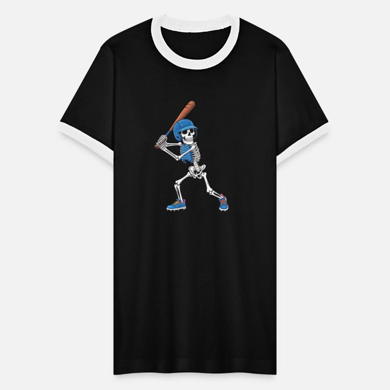 Skeleton Baseball Player in Action with Helmet