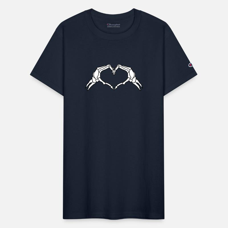 Skeleton hands heart